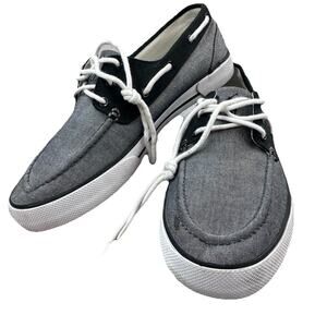Polo Ralph Lauren Shoes Mens 10.5D Franz Sneakers Grey Canvas Lace Up Casual Low